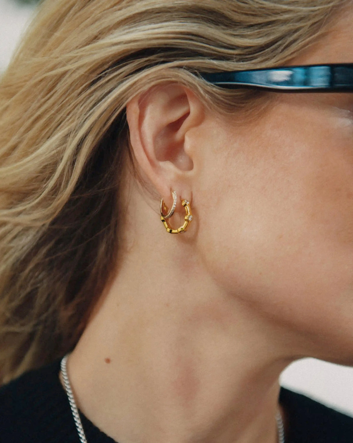 Lucy Williams Tennis Small Hoop Earrings | 18k Gold Plated Earrings Missoma 