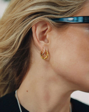 Lucy Williams Tennis Small Hoop Earrings | 18k Gold Plated Earrings Missoma 