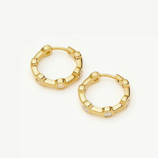 Lucy Williams Tennis Small Hoop Earrings | 18k Gold Plated Earrings Missoma 