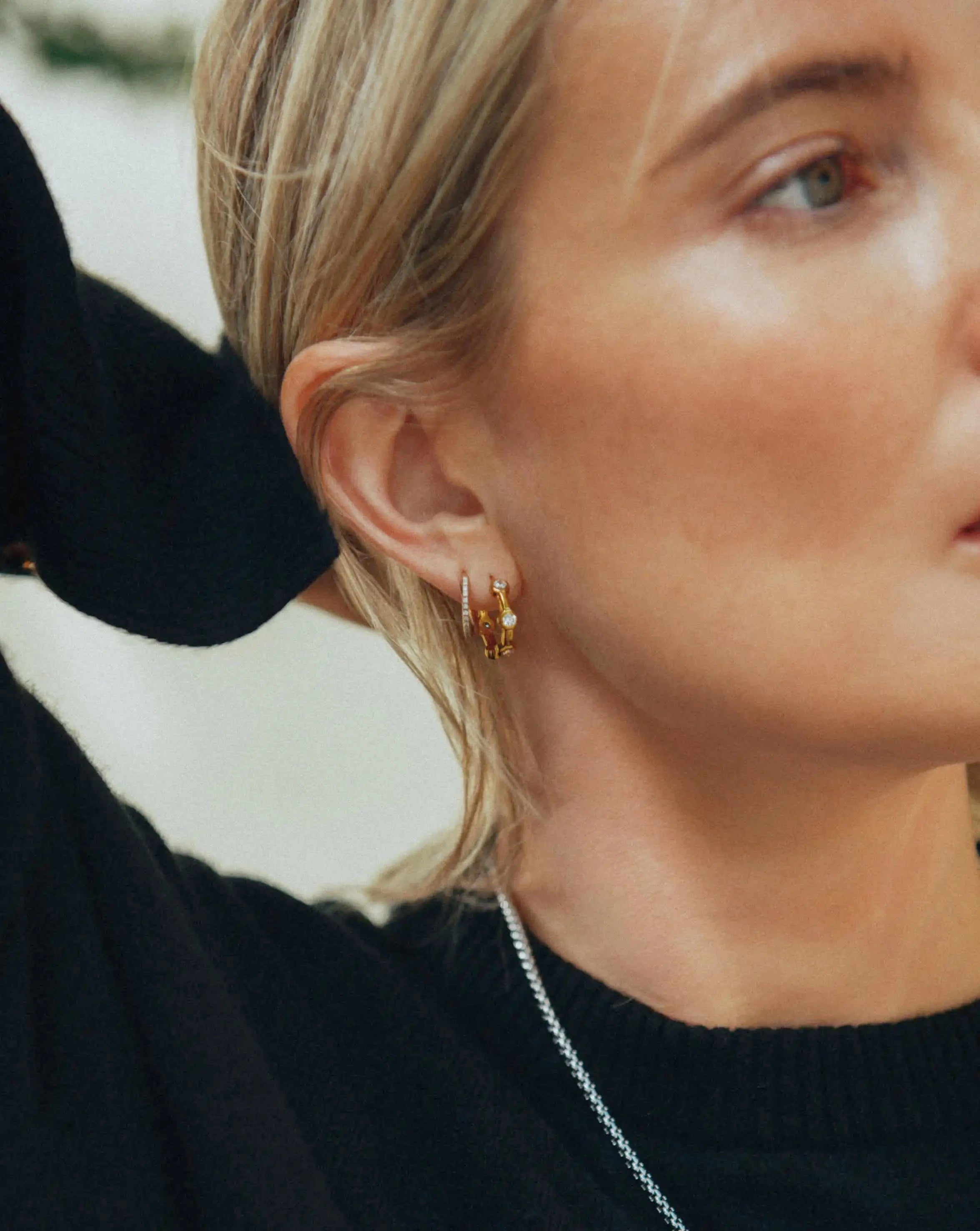 Lucy Williams Tennis Small Hoop Earrings | 18k Gold Plated Earrings Missoma 