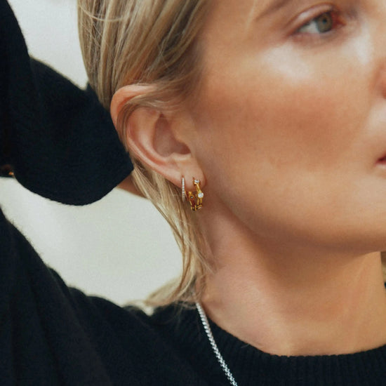 Lucy Williams Tennis Small Hoop Earrings | 18k Gold Plated Earrings Missoma 