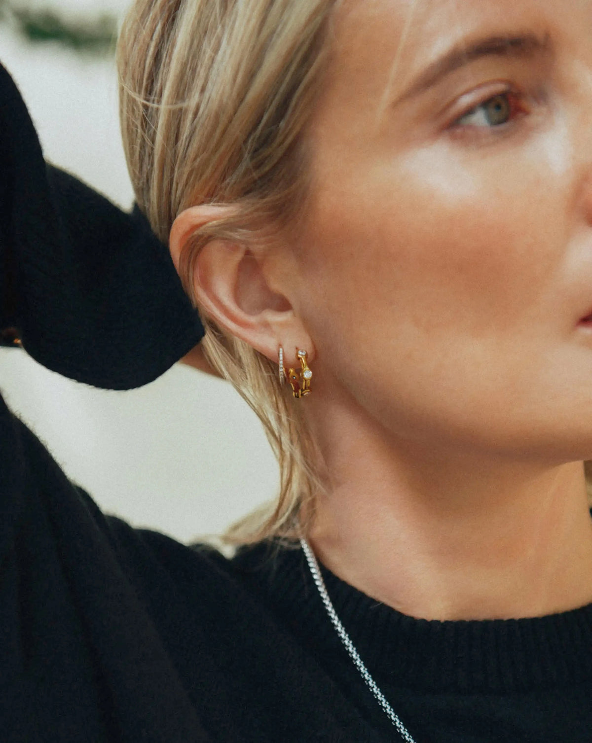 Lucy Williams Tennis Small Hoop Earrings | 18k Gold Plated Earrings Missoma 