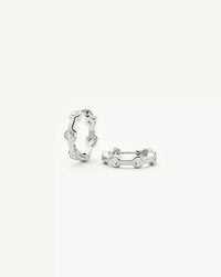 Lucy Williams Tennis Small Hoop Earrings | Silver Plated Earrings Missoma 