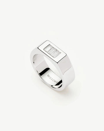 Lucy Williams Triple Stone Chunky Ring | Silver Plated Rings Missoma 