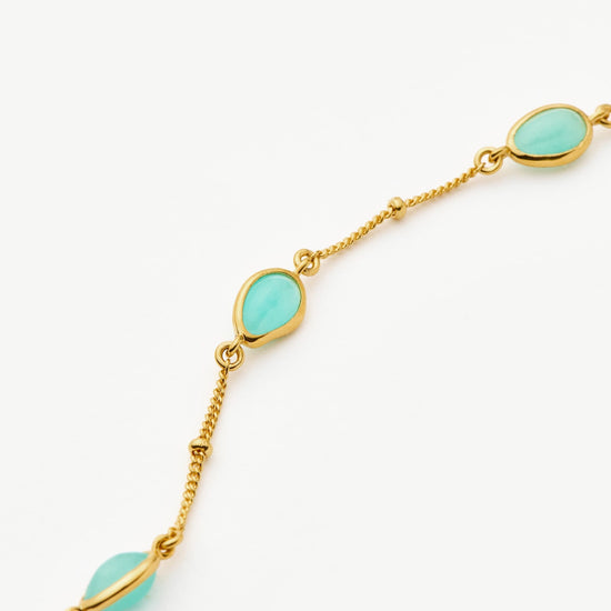 Magma Gemstone Charm Bracelet | 18k Gold Vermeil/Amazonite Bracelets Missoma 