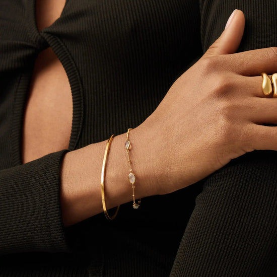 Magma Gemstone Charm Bracelet | 18k Recycled Gold Vermeil on Recycled Sterling Silver Bracelets Missoma 