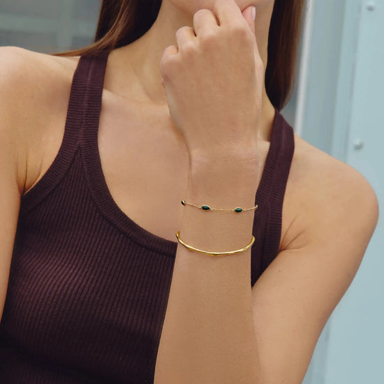 Magma Gemstone Charm Bracelet | 18k Recycled Gold Vermeil on Recycled Sterling Silver Bracelets Missoma 