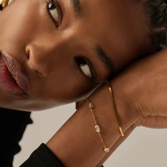 Magma Gemstone Charm Bracelet | 18k Recycled Gold Vermeil on Recycled Sterling Silver Bracelets Missoma 