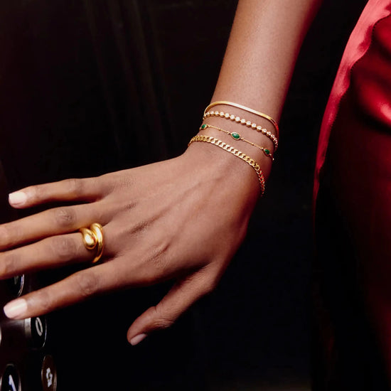 Magma Gemstone Charm Bracelet | 18k Recycled Gold Vermeil on Recycled Sterling Silver Bracelets Missoma 