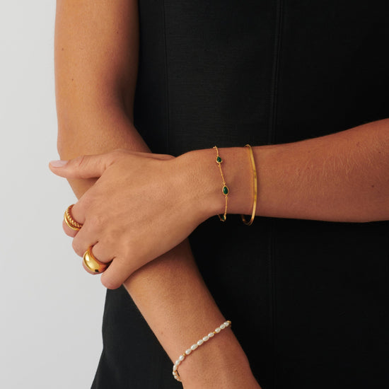 Magma Gemstone Charm Bracelet | 18k Recycled Gold Vermeil on Recycled Sterling Silver Bracelets Missoma 