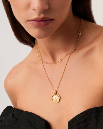Magma Gemstone Charm Choker | 18ct Recycled Gold Vermeil on Recycled Sterling Silver Necklaces Missoma 