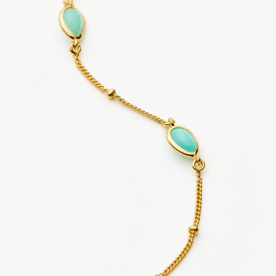 Magma Gemstone Charm Choker | 18k Gold Vermeil/Amazonite Necklaces Missoma 