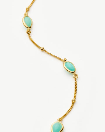 Magma Gemstone Charm Choker | 18k Gold Vermeil/Amazonite Necklaces Missoma 