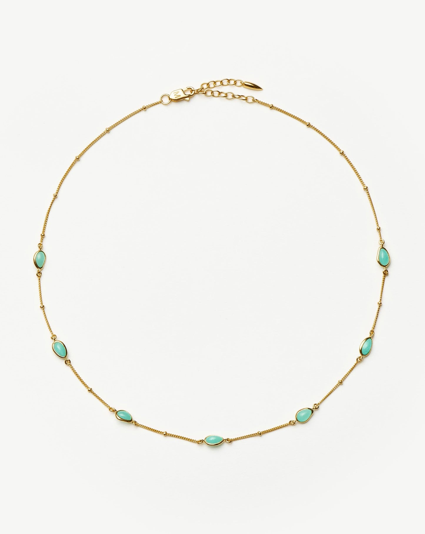 Magma Gemstone Charm Choker | 18k Gold Vermeil/Amazonite Necklaces Missoma 