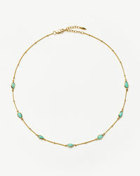 Magma Gemstone Charm Choker | 18k Gold Vermeil/Amazonite Necklaces Missoma 