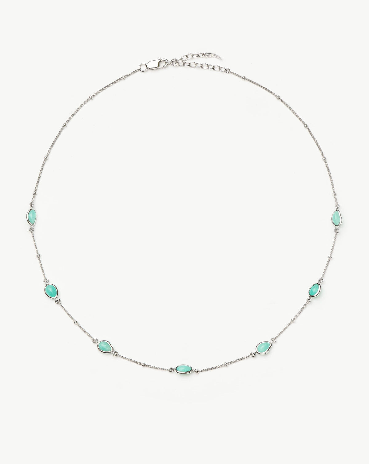 Magma Gemstone Charm Choker | Sterling Silver/Amazonite Necklaces Missoma 