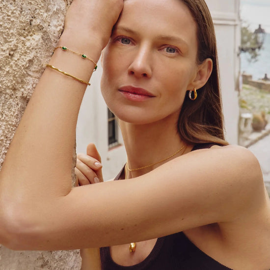 Magma Gemstone & Molten Cuff Bracelet Set | 18k Gold Vermeil / 18k Gold Plated Bracelets Missoma 