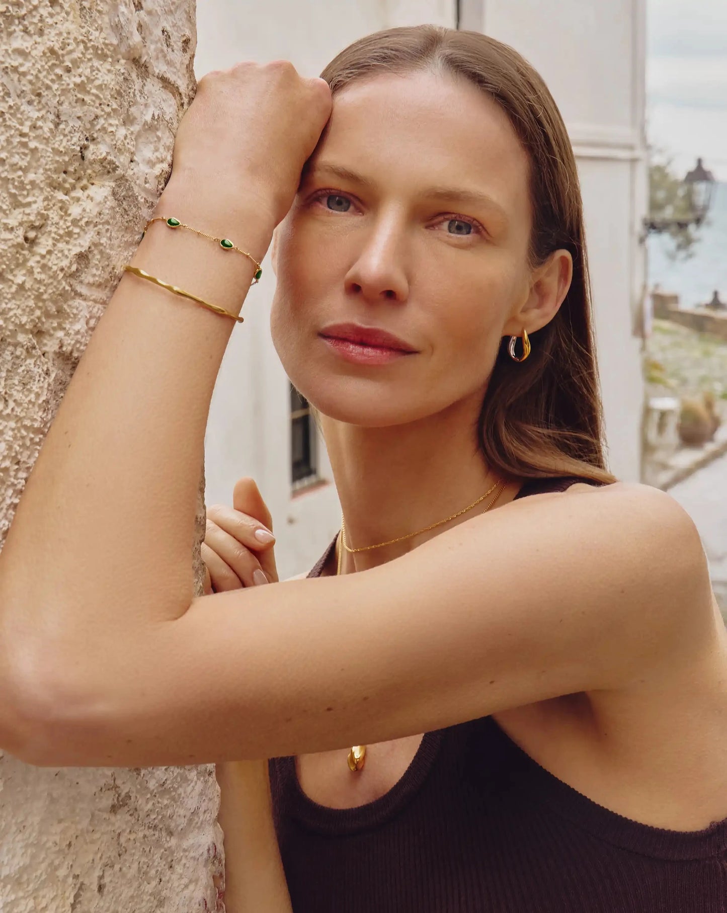 Magma Gemstone & Molten Cuff Bracelet Set | 18k Gold Vermeil / 18k Gold Plated Bracelets Missoma 