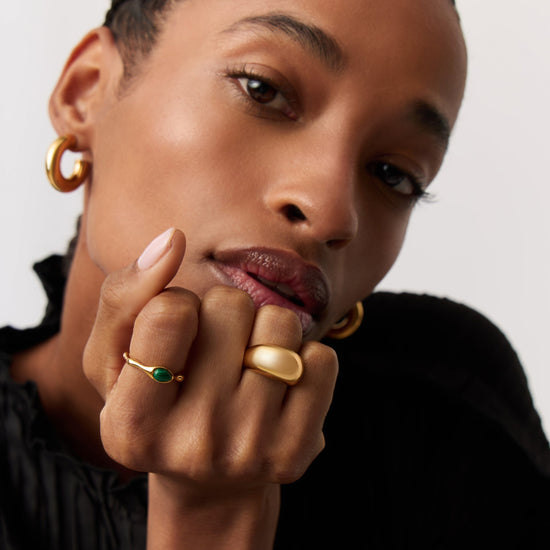 Magma Gemstone Stacking Ring | 18ct Recycled Gold Vermeil on Recycled Sterling Silver Rings Missoma 