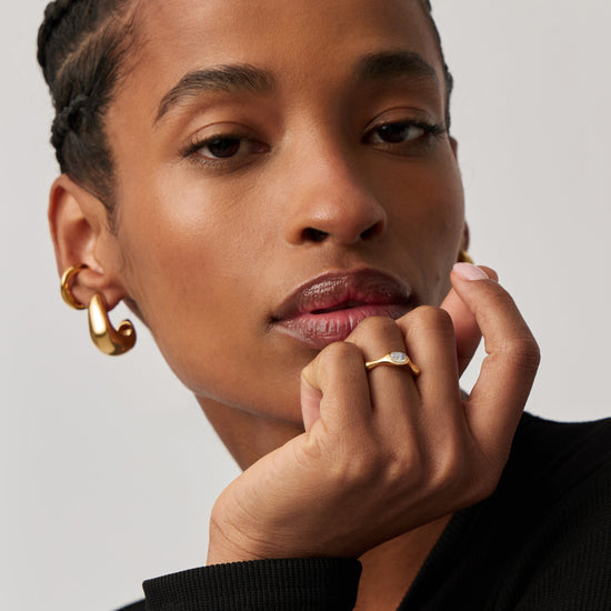 Magma Gemstone Stacking Ring | 18ct Recycled Gold Vermeil on Recycled Sterling Silver Rings Missoma 