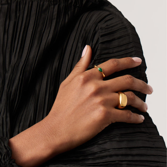 Magma Gemstone Stacking Ring | 18ct Recycled Gold Vermeil on Recycled Sterling Silver Rings Missoma 