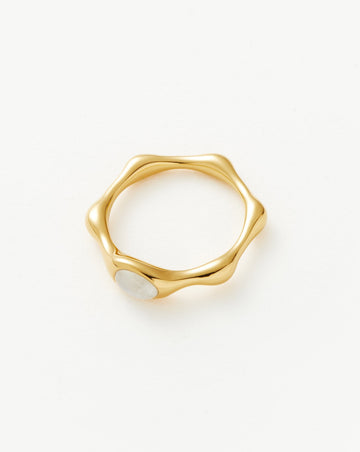 Magma Gemstone Stacking Ring | 18ct Recycled Gold Vermeil on Recycled Sterling Silver Rings Missoma 