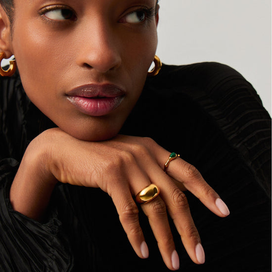 Magma Gemstone Stacking Ring | 18ct Recycled Gold Vermeil on Recycled Sterling Silver Rings Missoma 