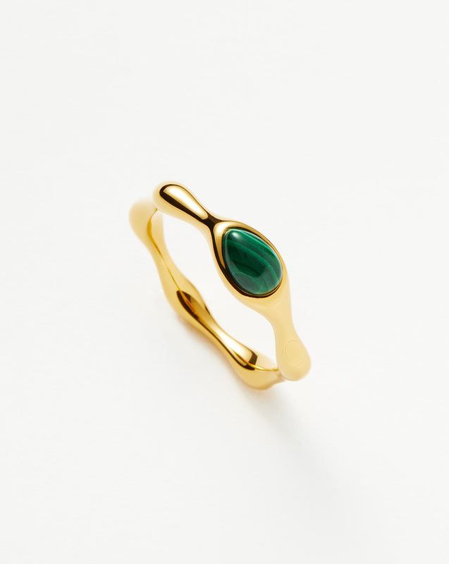 Magma Gemstone Stacking Ring | 18k Gold Plated