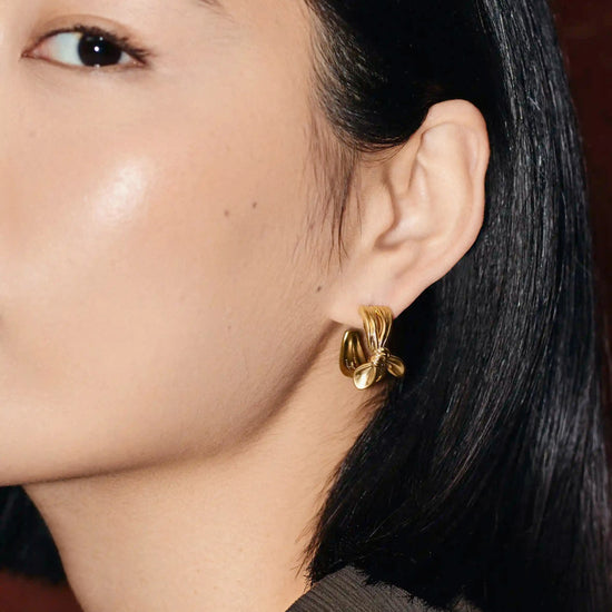 MARKGONG Bow Hoop Earrings | 18k Gold Plated Earrings Missoma 