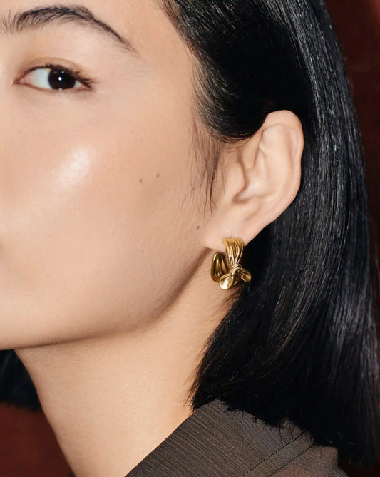 MARKGONG Bow Hoop Earrings | 18k Gold Plated Earrings Missoma 