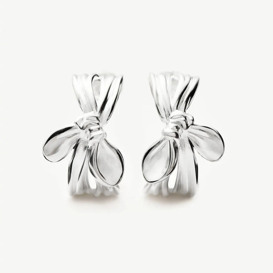 MARKGONG Bow Hoop Earrings | Silver Plated Earrings Missoma 