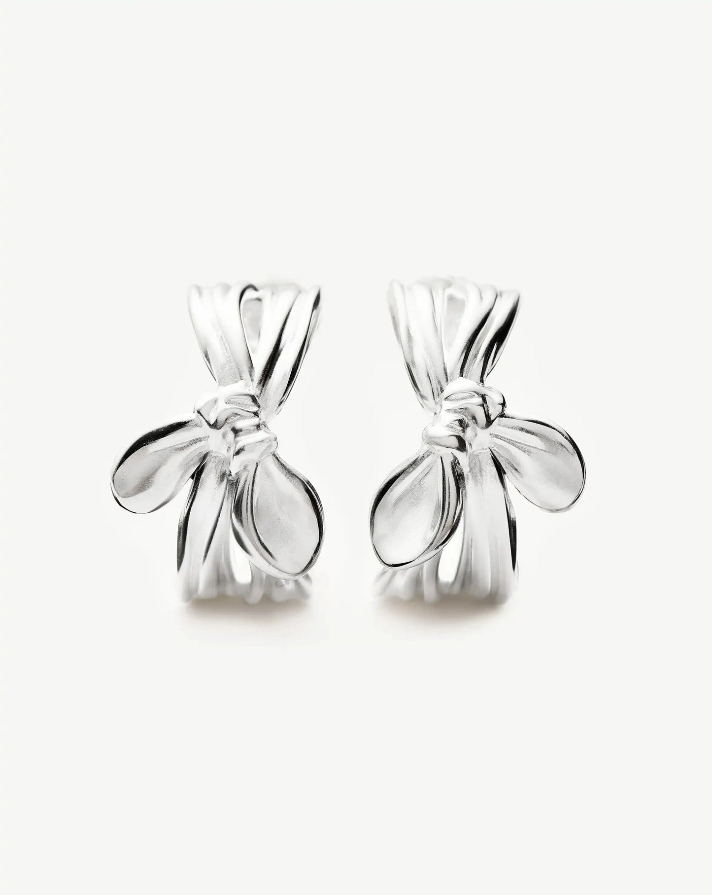MARKGONG Bow Hoop Earrings | Silver Plated Earrings Missoma 