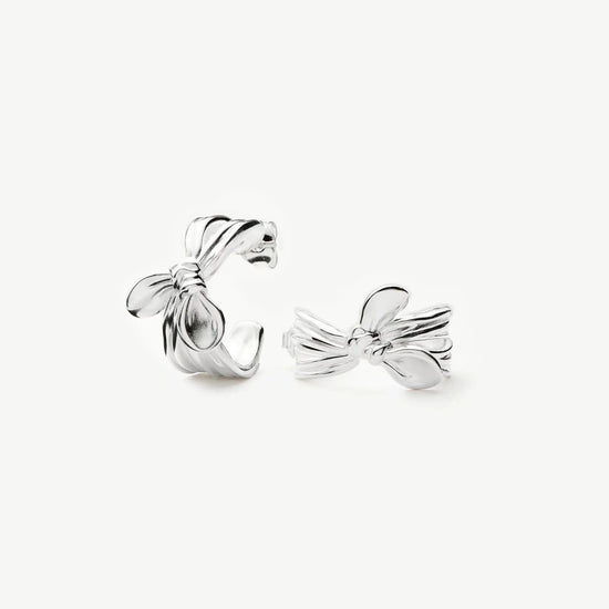 MARKGONG Bow Hoop Earrings | Silver Plated Earrings Missoma 