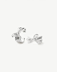MARKGONG Bow Hoop Earrings | Silver Plated Earrings Missoma 