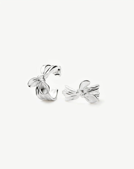 MARKGONG Bow Hoop Earrings | Silver Plated Earrings Missoma 