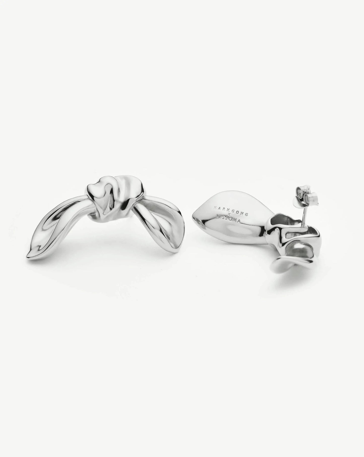 MARKGONG Bow Oversized Stud Earrings | Silver Plated Earrings Missoma 
