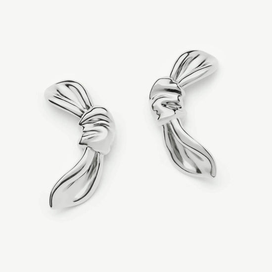 MARKGONG Bow Oversized Stud Earrings | Silver Plated Earrings Missoma 