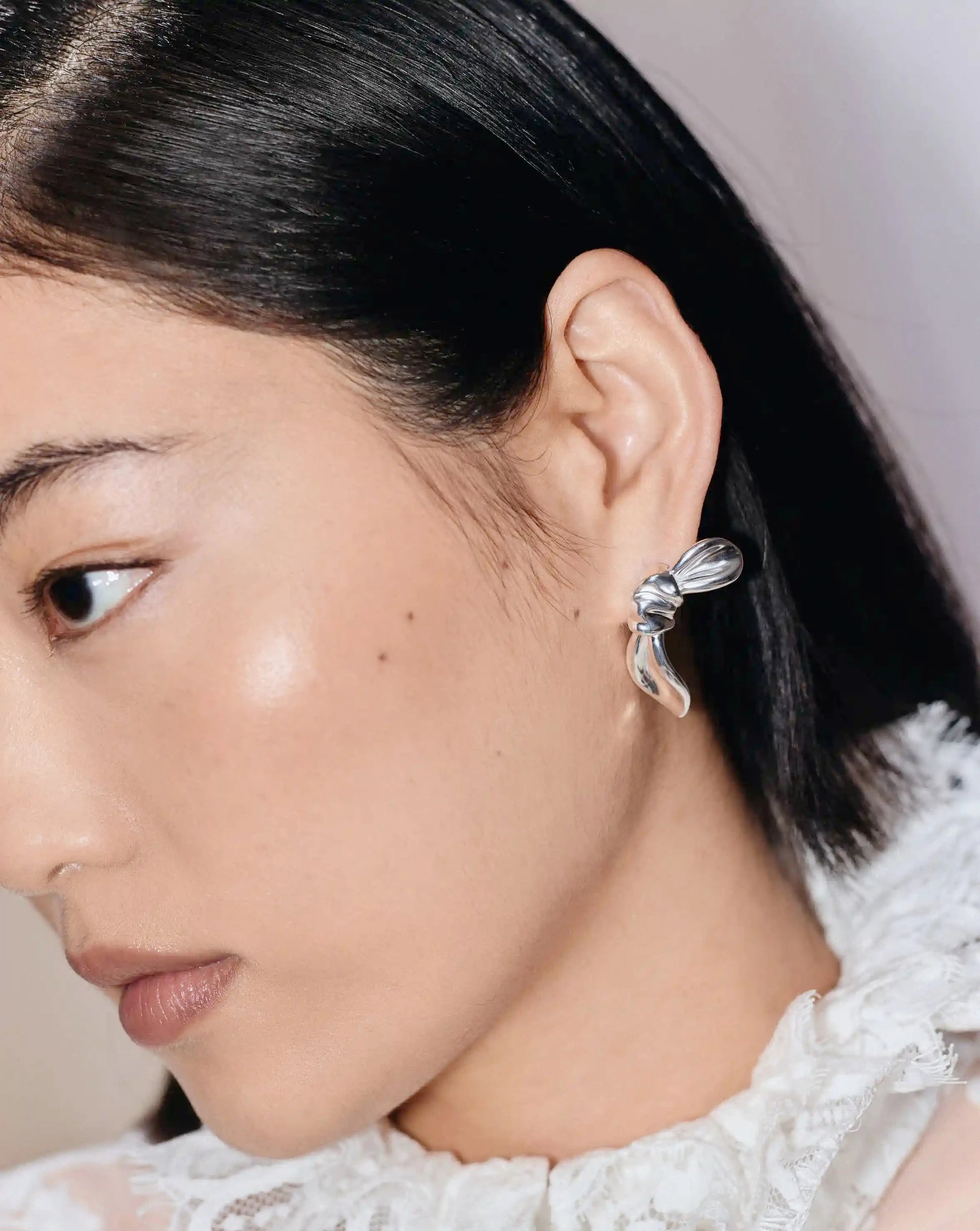MARKGONG Bow Oversized Stud Earrings | Silver Plated Earrings Missoma 