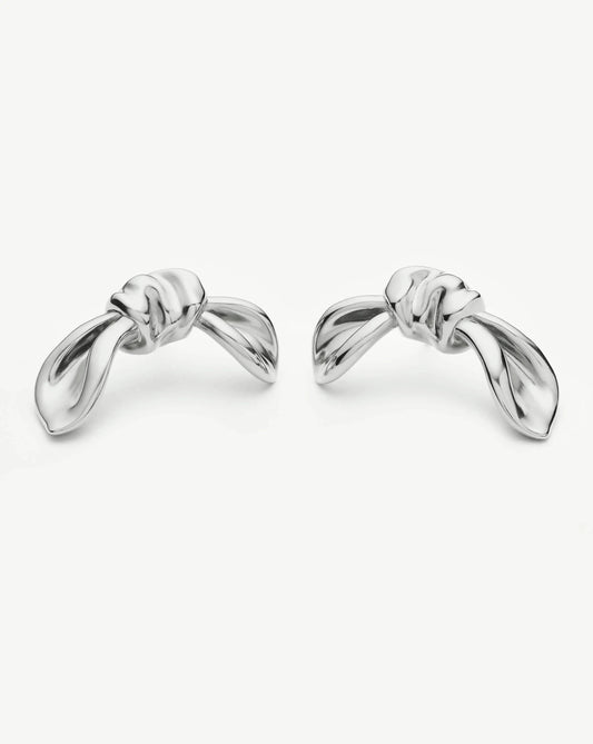 MARKGONG Bow Oversized Stud Earrings | Silver Plated Earrings Missoma 