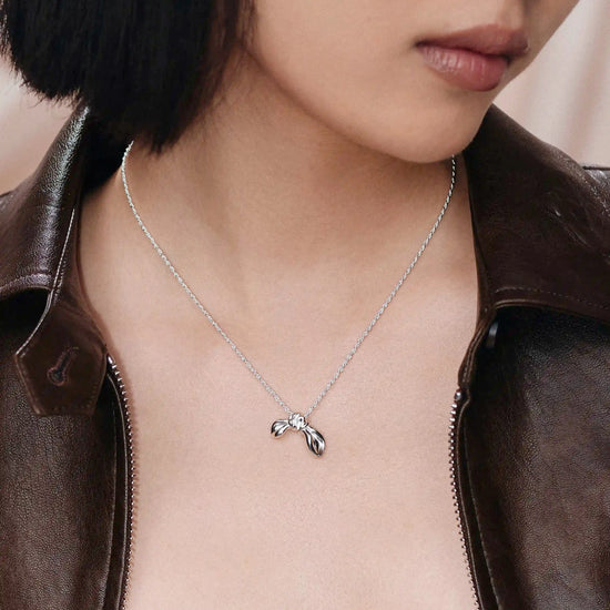 MARKGONG Bow Pendant Necklace | Silver Plated Necklaces Missoma 