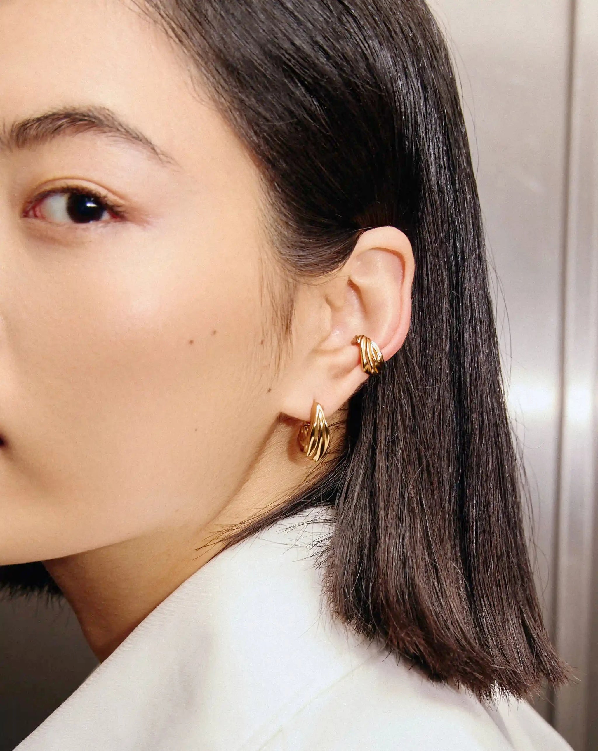 MARKGONG Draped Ear Cuff | 18k Gold Plated Earrings Missoma 