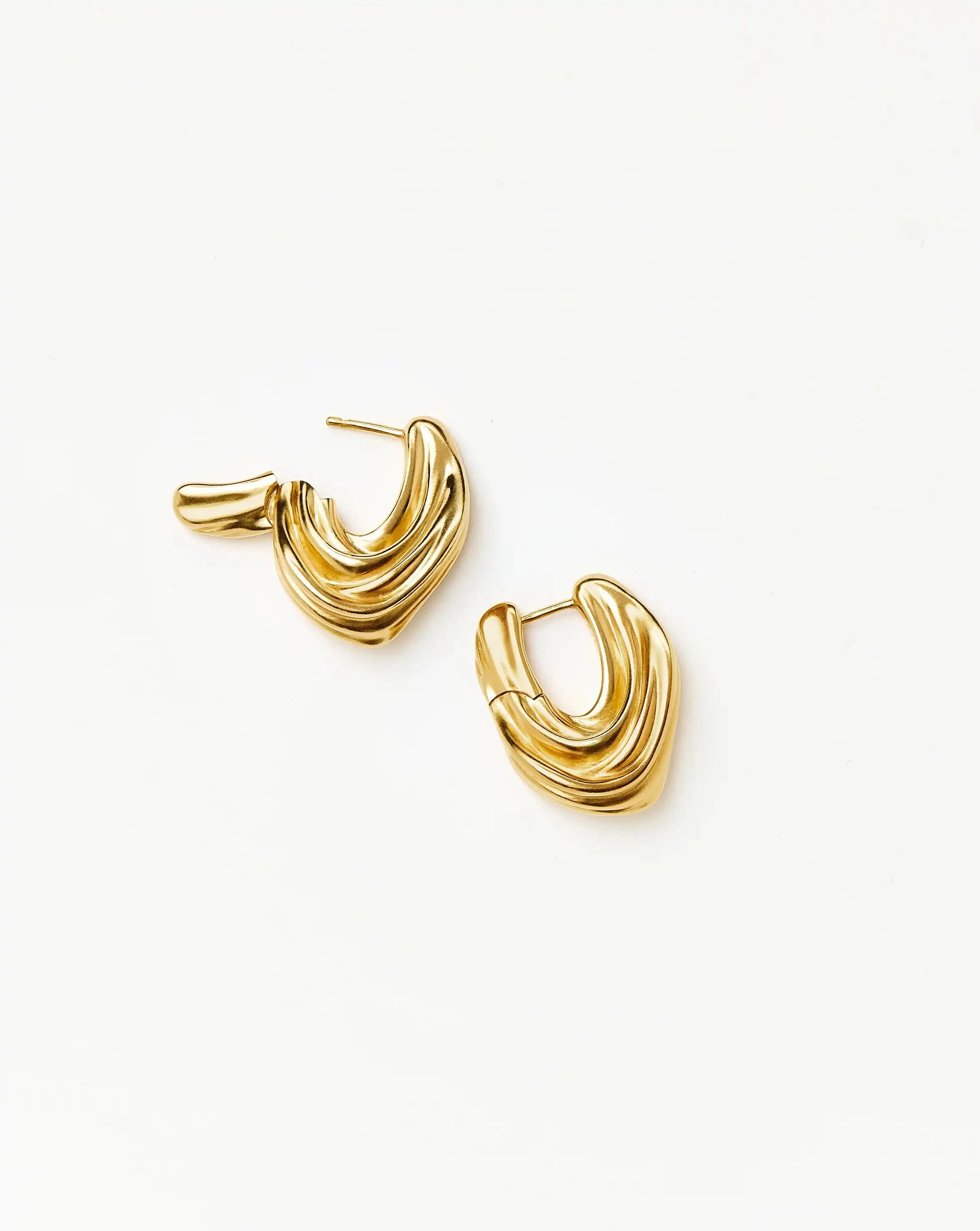 MARKGONG Draped Hoop Earrings | 18k Gold Plated Earrings Missoma 