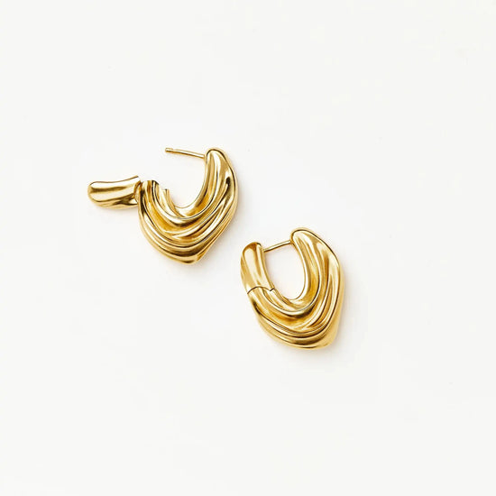 MARKGONG Draped Hoop Earrings | 18k Gold Plated Earrings Missoma 