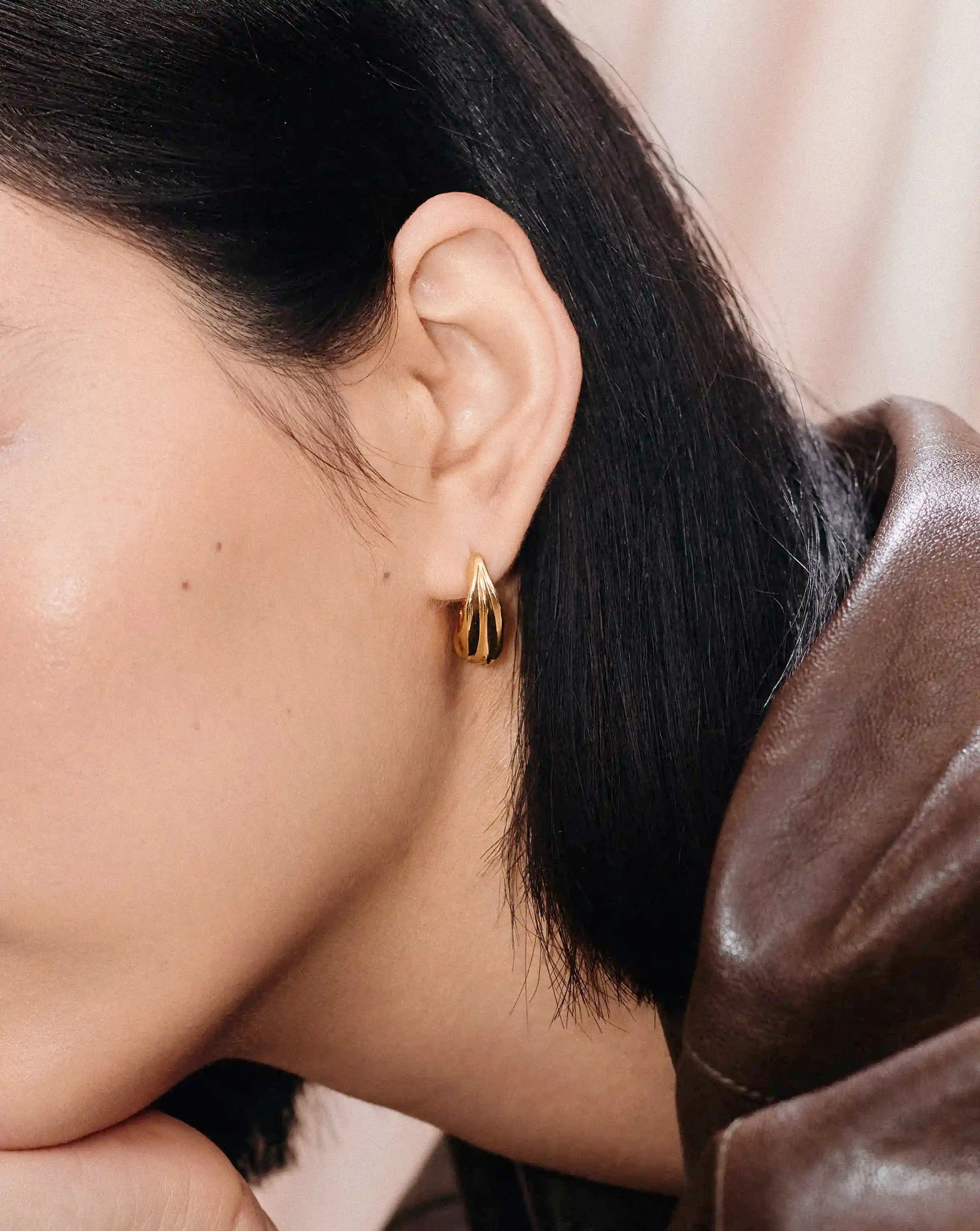 MARKGONG Draped Hoop Earrings | 18k Gold Plated Earrings Missoma 