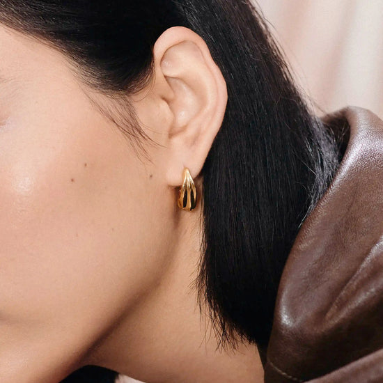 MARKGONG Draped Hoop Earrings | 18k Gold Plated Earrings Missoma 