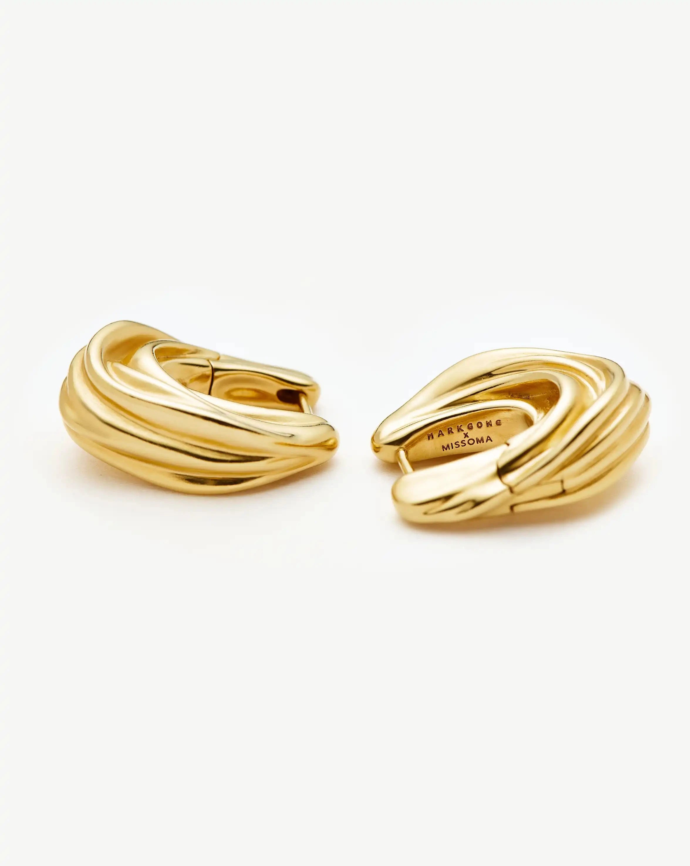 MARKGONG Draped Hoop Earrings | 18k Gold Plated Earrings Missoma 