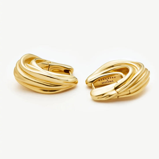 MARKGONG Draped Hoop Earrings | 18k Gold Plated Earrings Missoma 