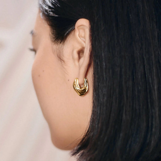 MARKGONG Draped Hoop Earrings | 18k Gold Plated Earrings Missoma 
