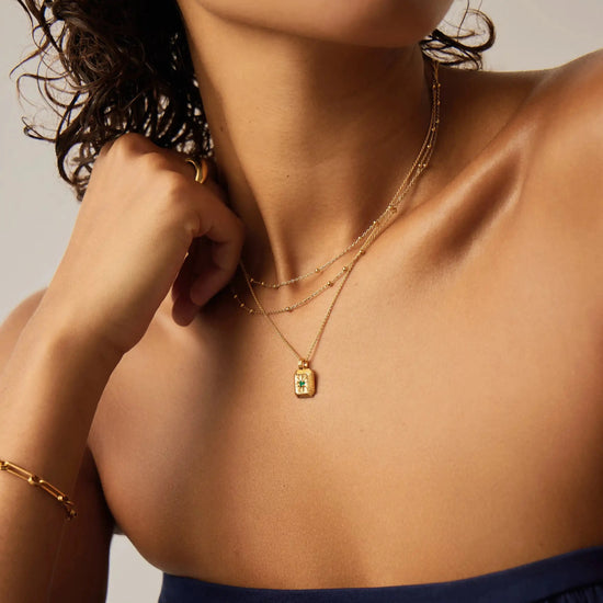 May Birthstone Pendant Necklace | 18k Gold Vermeil/Green Onyx Necklaces Missoma 