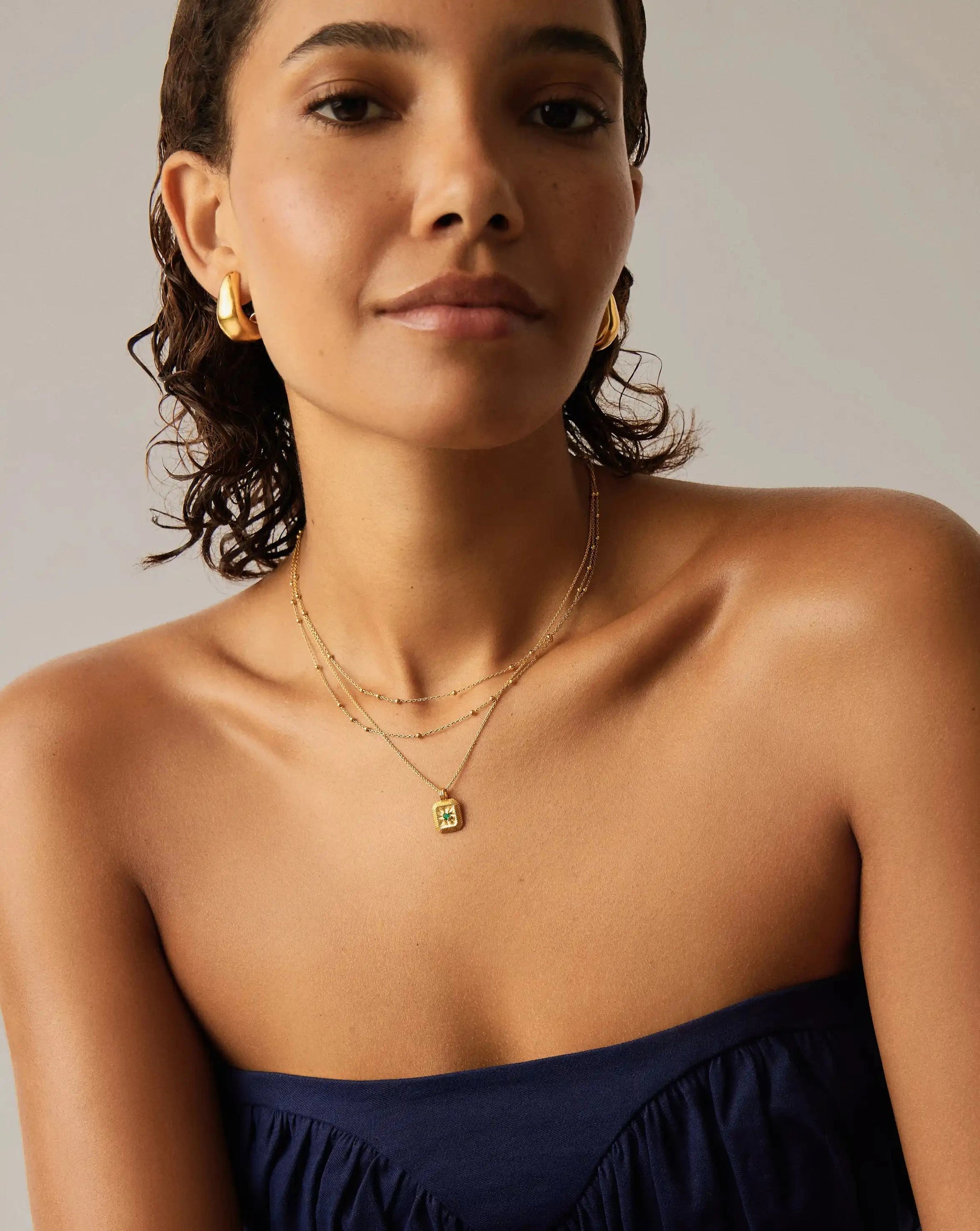 May Birthstone Pendant Necklace | 18k Gold Vermeil/Green Onyx Necklaces Missoma 
